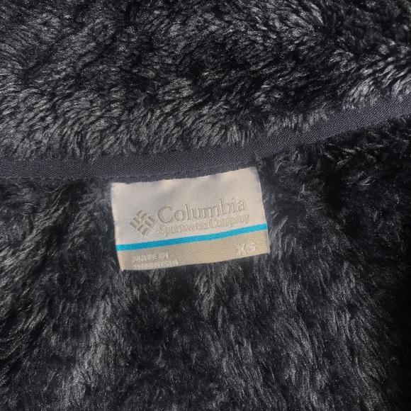 Columbia Fire Side II Sherpa Full Zip Fleece Woman’s XS Dark Navy Blue Jacket - Picture 9 of 14